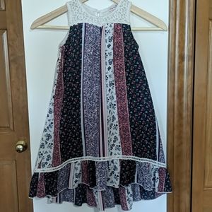 Girls Ruffle Hem High-Low Dress